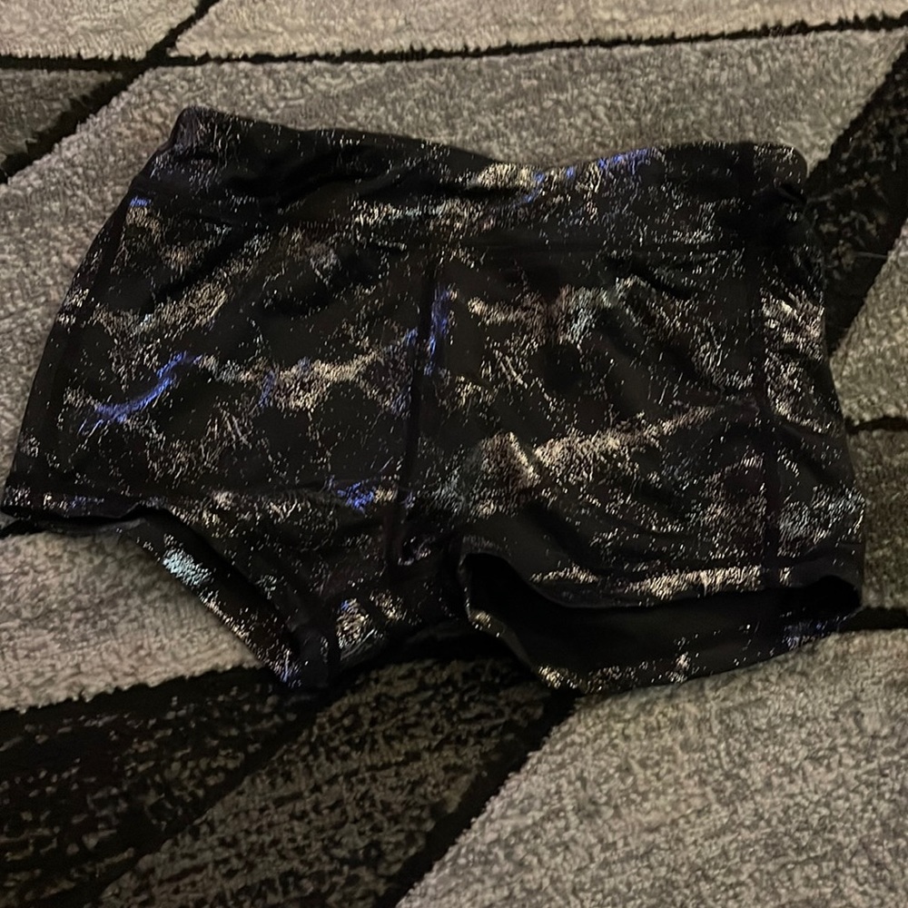 Like new Zyia black and silver shorts